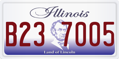 IL license plate B237005