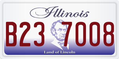 IL license plate B237008