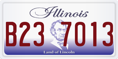 IL license plate B237013