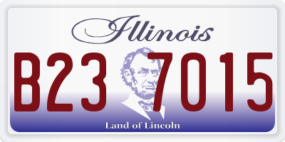 IL license plate B237015