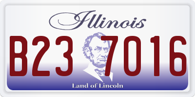 IL license plate B237016