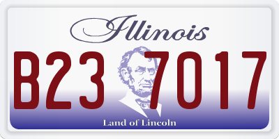 IL license plate B237017