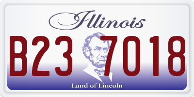 IL license plate B237018