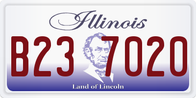 IL license plate B237020