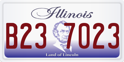 IL license plate B237023