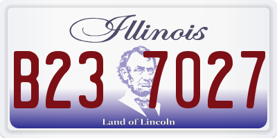 IL license plate B237027