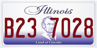 IL license plate B237028