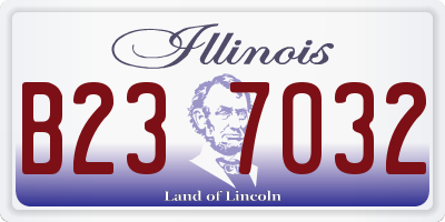 IL license plate B237032