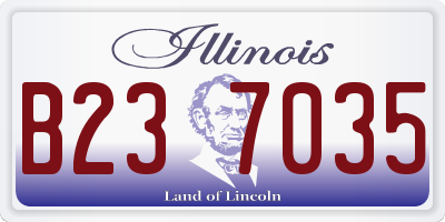 IL license plate B237035