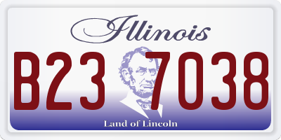 IL license plate B237038