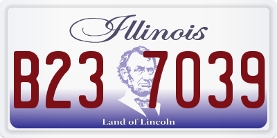 IL license plate B237039