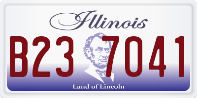 IL license plate B237041