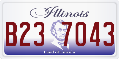 IL license plate B237043