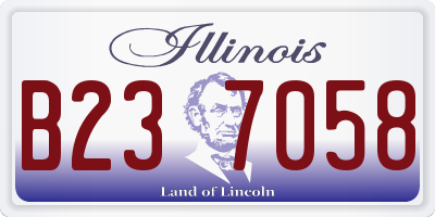 IL license plate B237058