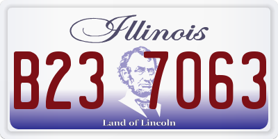 IL license plate B237063