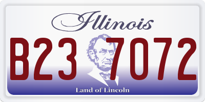IL license plate B237072