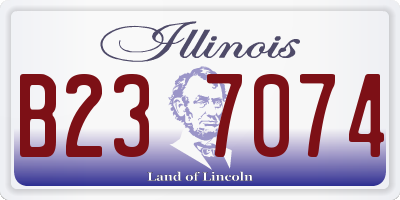 IL license plate B237074