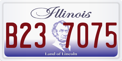 IL license plate B237075