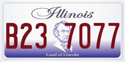 IL license plate B237077