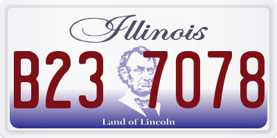IL license plate B237078