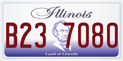 IL license plate B237080