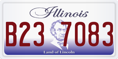 IL license plate B237083