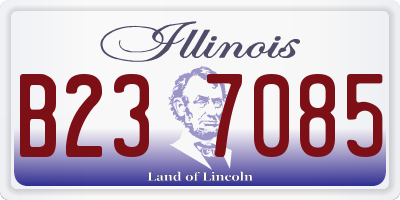 IL license plate B237085