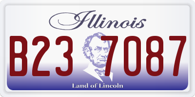 IL license plate B237087