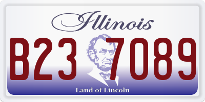 IL license plate B237089