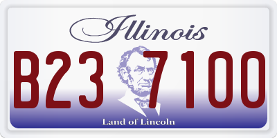 IL license plate B237100
