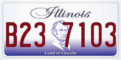 IL license plate B237103