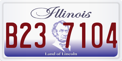 IL license plate B237104