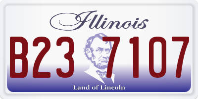 IL license plate B237107