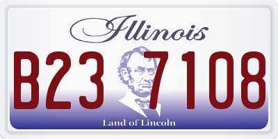 IL license plate B237108