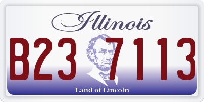 IL license plate B237113