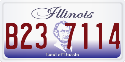 IL license plate B237114