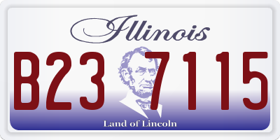 IL license plate B237115