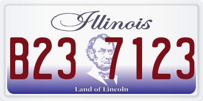 IL license plate B237123