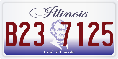 IL license plate B237125