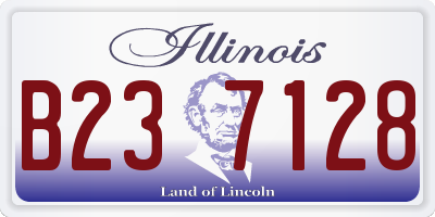 IL license plate B237128