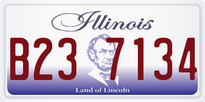 IL license plate B237134