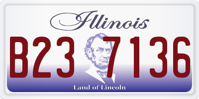 IL license plate B237136