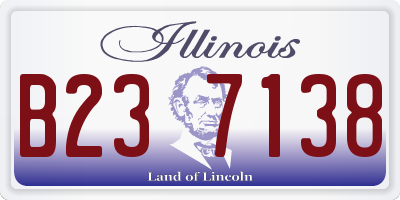 IL license plate B237138
