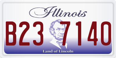 IL license plate B237140
