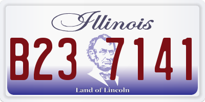 IL license plate B237141