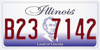 IL license plate B237142