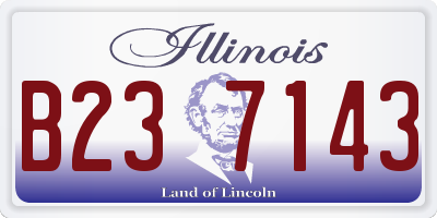 IL license plate B237143