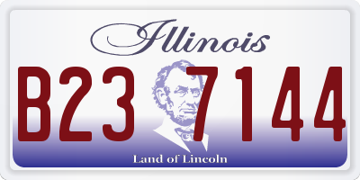 IL license plate B237144