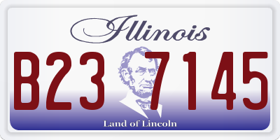 IL license plate B237145