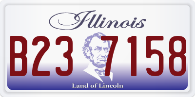 IL license plate B237158